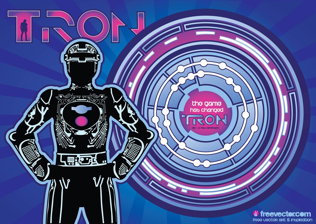 Vektörel Tron Efsanesi Grafik