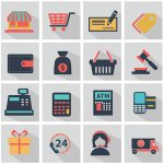 Vektörel alışveriş ikonları indir