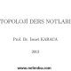 Topoloji Ders Notları – Pdf Kitap İndir