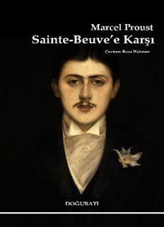 Sainte - Beuve'e Karşı - Marcel Proust - PDF Kitap İndir