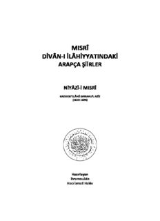mısrî divân-ı ilâhiyyatındaki arapça şiirler niyâzî-i mısrî - PDF Kitap İndir
