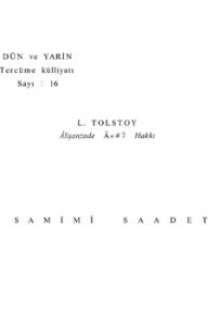 Samimi Saadet - Lev Nikolayeviç Tolstoy - Pdf Kitap İndiret - Lev Nikolayeviç Tolstoy - Pdf Kitap İndir